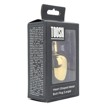 Load image into Gallery viewer, toosh-heart-shaped-gold-butt-plug-with-red-stone-large
