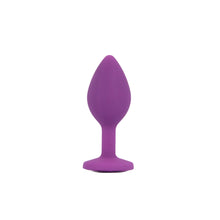 Load image into Gallery viewer, toosh-silicone-butt-plug-purple-set-of-3-clear-stone
