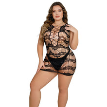 Load image into Gallery viewer, lace-by-lj-plus-size-lace-up-mini-dress
