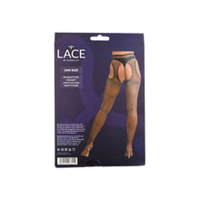 Load image into Gallery viewer, lace-by-lj-rhinestone-fishnet-crotchless-pantyhose-black
