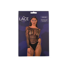 Load image into Gallery viewer, lace-by-lj-seamless-lace-longsleeved-bodysuit-black
