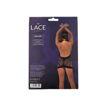 Load image into Gallery viewer, lace-by-lj-halter-neck-dress-with-faux-lace-up-black
