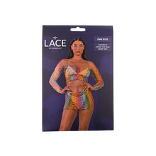 Load image into Gallery viewer, lace-by-lj-rainbow-crop-top-and-skirt-set
