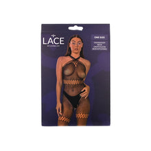 Load image into Gallery viewer, lace-by-lj-crossover-neck-crotchless-bodystocking
