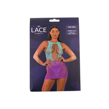 Load image into Gallery viewer, lace-by-lj-ombre-faux-lace-up-mini-dress
