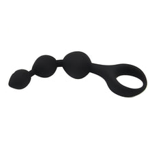 Load image into Gallery viewer, loving-joy-triple-ripple-anal-beads-black
