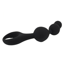 Load image into Gallery viewer, loving-joy-triple-ripple-anal-beads-black
