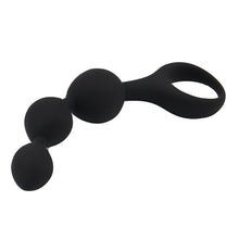 Load image into Gallery viewer, loving-joy-triple-ripple-anal-beads-black
