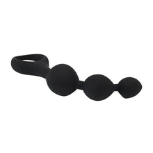 Load image into Gallery viewer, loving-joy-triple-ripple-anal-beads-black
