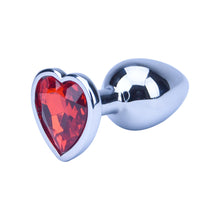 Load image into Gallery viewer, precious-metals-limited-edition-heart-shaped-anal-plugs-silver
