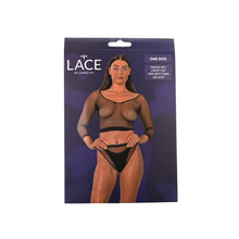 Load image into Gallery viewer, lace-by-lj-fence-net-crop-top-and-bottoms
