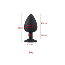 Load image into Gallery viewer, toosh-black-silicone-butt-plug-large
