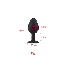 Load image into Gallery viewer, toosh-black-silicone-butt-plug-medium
