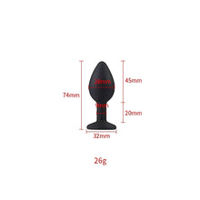 Load image into Gallery viewer, toosh-black-silicone-butt-plug-small
