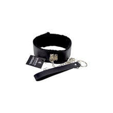 Load image into Gallery viewer, bound-to-please-furry-collar-with-leash-black

