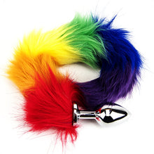 Load image into Gallery viewer, furry-fantasy-rainbow-tail-butt-plug
