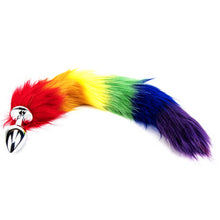 Load image into Gallery viewer, furry-fantasy-rainbow-tail-butt-plug
