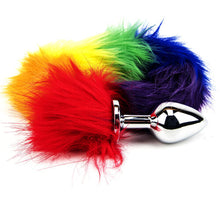 Load image into Gallery viewer, furry-fantasy-rainbow-tail-butt-plug
