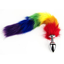 Load image into Gallery viewer, furry-fantasy-rainbow-tail-butt-plug
