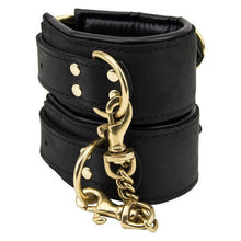 Load image into Gallery viewer, bound-noir-nubuck-leather-slim-wrist-cuffs
