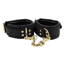 Load image into Gallery viewer, bound-noir-nubuck-leather-slim-wrist-cuffs
