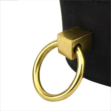 Load image into Gallery viewer, bound-noir-nubuck-leather-collar-with-o-ring

