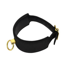 Load image into Gallery viewer, bound-noir-nubuck-leather-collar-with-o-ring
