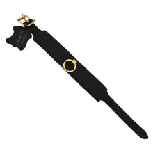 Load image into Gallery viewer, bound-noir-nubuck-leather-collar-with-o-ring
