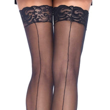 Load image into Gallery viewer, leg-avenue-sheer-stockings-with-backseam-black
