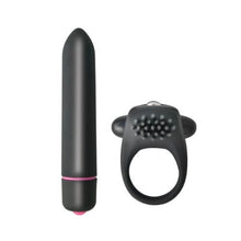 Load image into Gallery viewer, vibrating-cockring-and-10-function-bullet-couples-kit

