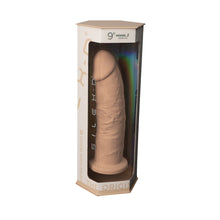 Load image into Gallery viewer, 9-inch-realistic-girthy-silicone-dual-density-dildo-with-suction-cup
