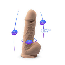 Load image into Gallery viewer, 8-5-inch-realistic-silicone-dual-density-girthy-dildo-with-suction-cup-with-balls
