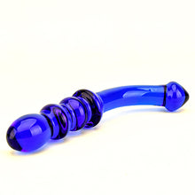 Load image into Gallery viewer, spectrum-ribbed-g-spot-glass-dildo
