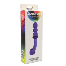 Load image into Gallery viewer, spectrum-ribbed-g-spot-glass-dildo

