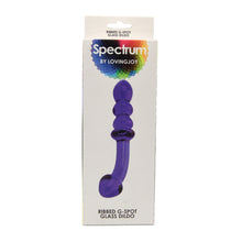 Load image into Gallery viewer, spectrum-ribbed-g-spot-glass-dildo
