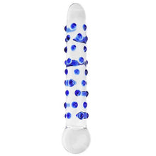 Load image into Gallery viewer, spectrum-nubby-textured-glass-dildo
