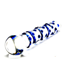 Load image into Gallery viewer, spectrum-nubby-textured-glass-dildo

