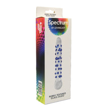 Load image into Gallery viewer, spectrum-nubby-textured-glass-dildo
