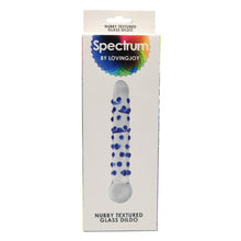 Load image into Gallery viewer, spectrum-nubby-textured-glass-dildo
