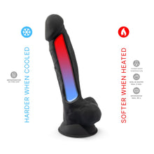 Load image into Gallery viewer, 7-inch-realistic-silicone-dual-density-dildo-with-suction-cup-and-balls-black
