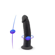 Load image into Gallery viewer, 6-inch-realistic-silicone-dual-density-dildo-with-suction-cup-black
