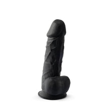 Load image into Gallery viewer, 8-5-inch-realistic-silicone-dual-density-girthy-dildo-with-suction-cup-with-balls-black
