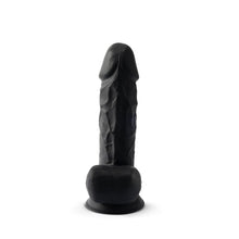 Load image into Gallery viewer, 8-5-inch-realistic-silicone-dual-density-girthy-dildo-with-suction-cup-with-balls-black

