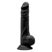 Load image into Gallery viewer, 9-5-inch-realistic-silicone-dual-density-dildo-with-suction-cup-with-balls-black

