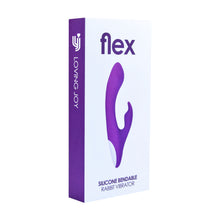 Load image into Gallery viewer, loving-joy-flex-silicone-bendable-rabbit-vibrator
