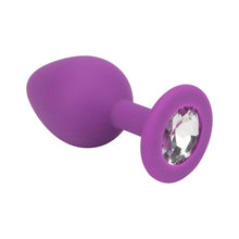 Load image into Gallery viewer, loving-joy-jewelled-silicone-butt-plug-purple-medium
