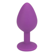 Load image into Gallery viewer, loving-joy-jewelled-silicone-butt-plug-purple-medium
