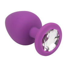 Load image into Gallery viewer, loving-joy-jewelled-silicone-butt-plug-purple-large
