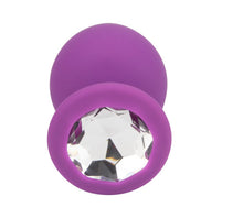 Load image into Gallery viewer, loving-joy-jewelled-silicone-butt-plug-purple-large
