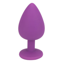 Load image into Gallery viewer, loving-joy-jewelled-silicone-butt-plug-purple-large
